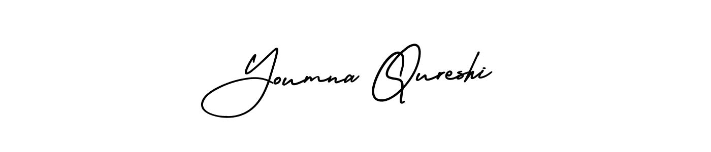 if you are searching for the best signature style for your name Youmna Qureshi. so please give up your signature search. here we have designed multiple signature styles  using AmerikaSignatureDemo-Regular. Youmna Qureshi signature style 3 images and pictures png