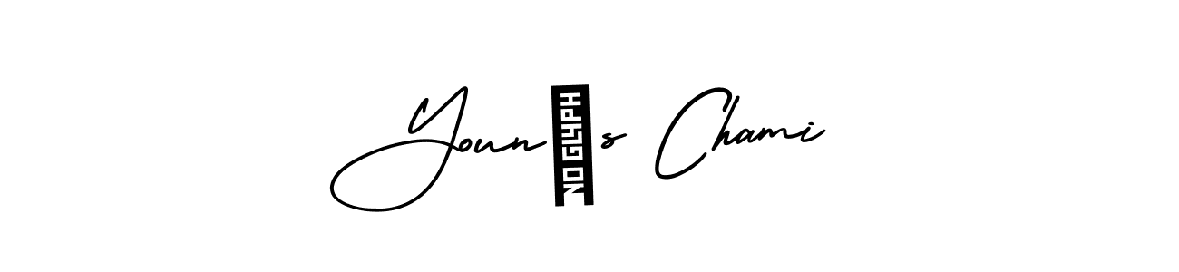 Design your own signature with our free online signature maker. With this signature software, you can create a handwritten (AmerikaSignatureDemo-Regular) signature for name Younès Chami. Younès Chami signature style 3 images and pictures png