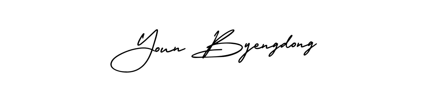 How to make Youn Byengdong signature? AmerikaSignatureDemo-Regular is a professional autograph style. Create handwritten signature for Youn Byengdong name. Youn Byengdong signature style 3 images and pictures png