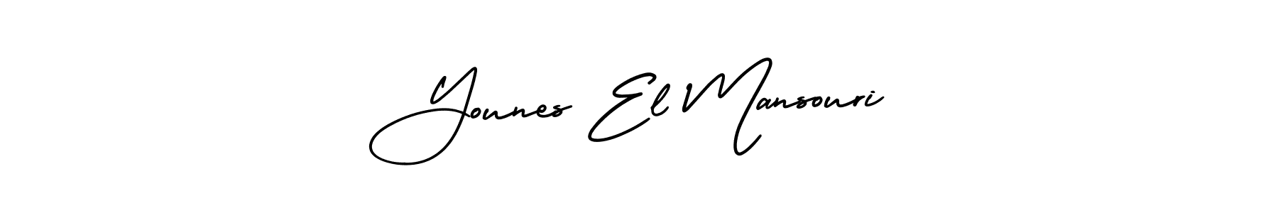 Younes El Mansouri stylish signature style. Best Handwritten Sign (AmerikaSignatureDemo-Regular) for my name. Handwritten Signature Collection Ideas for my name Younes El Mansouri. Younes El Mansouri signature style 3 images and pictures png