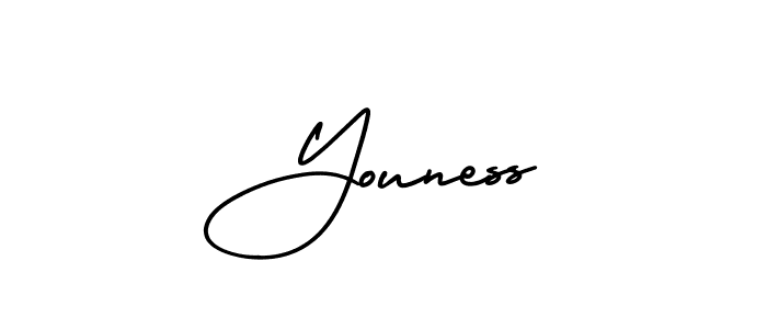 How to make Youness signature? AmerikaSignatureDemo-Regular is a professional autograph style. Create handwritten signature for Youness name. Youness signature style 3 images and pictures png