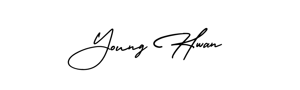 Use a signature maker to create a handwritten signature online. With this signature software, you can design (AmerikaSignatureDemo-Regular) your own signature for name Young Hwan. Young Hwan signature style 3 images and pictures png