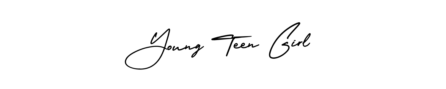 Create a beautiful signature design for name Young Teen Girl. With this signature (AmerikaSignatureDemo-Regular) fonts, you can make a handwritten signature for free. Young Teen Girl signature style 3 images and pictures png