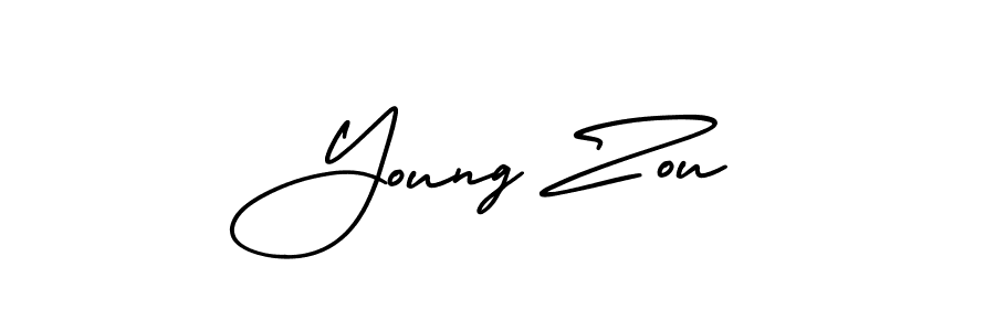 Similarly AmerikaSignatureDemo-Regular is the best handwritten signature design. Signature creator online .You can use it as an online autograph creator for name Young Zou. Young Zou signature style 3 images and pictures png