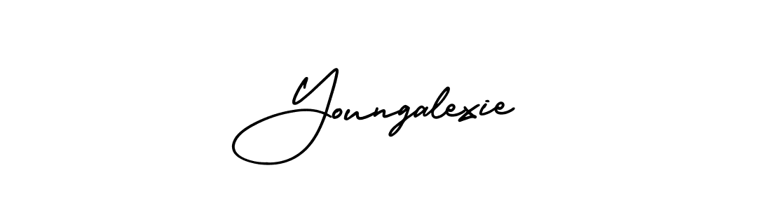 Use a signature maker to create a handwritten signature online. With this signature software, you can design (AmerikaSignatureDemo-Regular) your own signature for name Youngalexie. Youngalexie signature style 3 images and pictures png