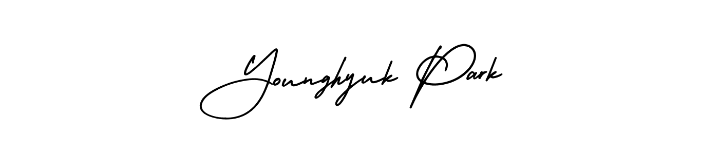 How to make Younghyuk Park name signature. Use AmerikaSignatureDemo-Regular style for creating short signs online. This is the latest handwritten sign. Younghyuk Park signature style 3 images and pictures png