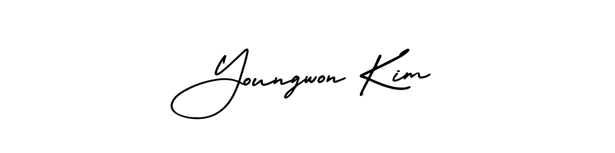 Also You can easily find your signature by using the search form. We will create Youngwon Kim name handwritten signature images for you free of cost using AmerikaSignatureDemo-Regular sign style. Youngwon Kim signature style 3 images and pictures png