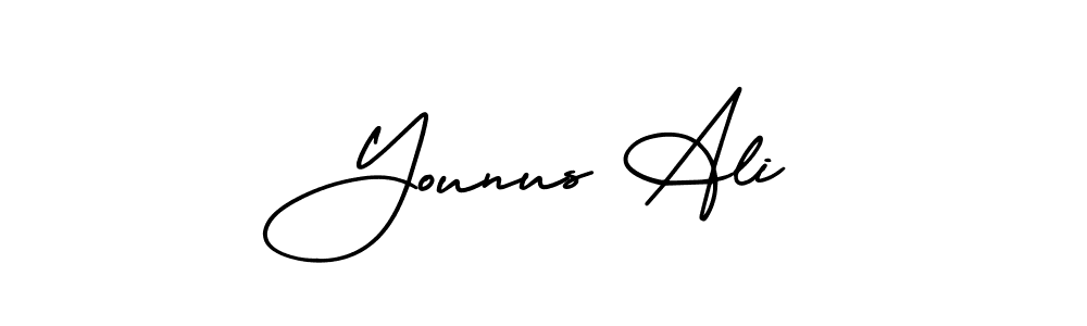 Use a signature maker to create a handwritten signature online. With this signature software, you can design (AmerikaSignatureDemo-Regular) your own signature for name Younus Ali. Younus Ali signature style 3 images and pictures png