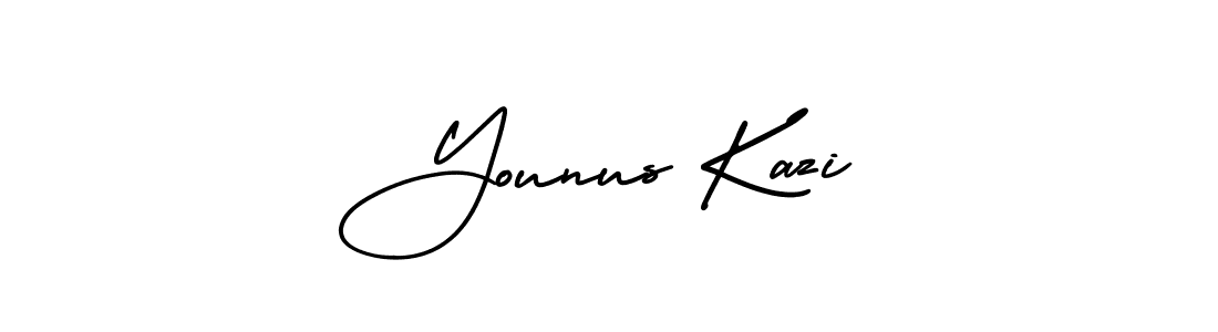 Younus Kazi stylish signature style. Best Handwritten Sign (AmerikaSignatureDemo-Regular) for my name. Handwritten Signature Collection Ideas for my name Younus Kazi. Younus Kazi signature style 3 images and pictures png