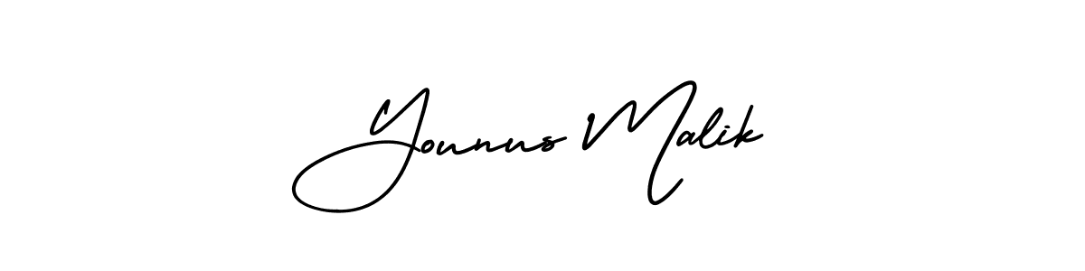 if you are searching for the best signature style for your name Younus Malik. so please give up your signature search. here we have designed multiple signature styles  using AmerikaSignatureDemo-Regular. Younus Malik signature style 3 images and pictures png