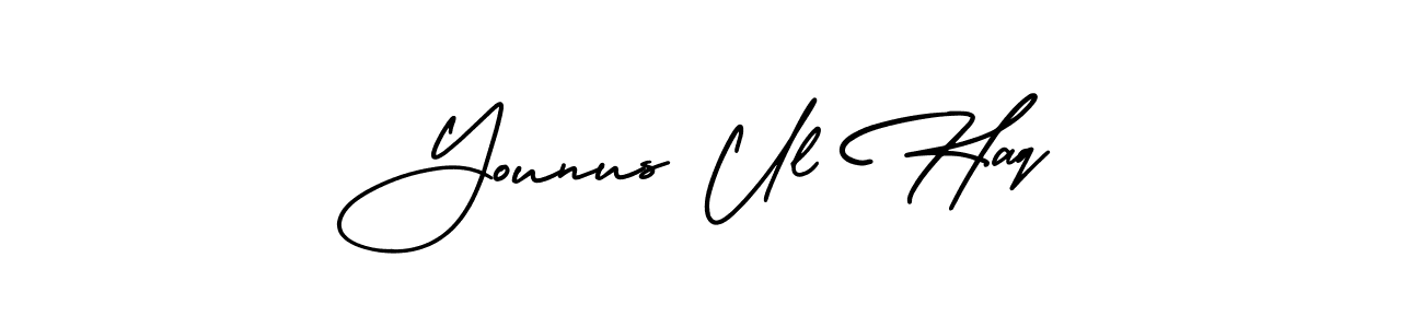Make a beautiful signature design for name Younus Ul Haq. With this signature (AmerikaSignatureDemo-Regular) style, you can create a handwritten signature for free. Younus Ul Haq signature style 3 images and pictures png