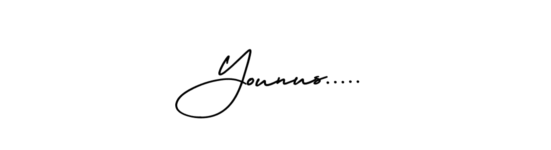 How to Draw Younus..... signature style? AmerikaSignatureDemo-Regular is a latest design signature styles for name Younus...... Younus..... signature style 3 images and pictures png