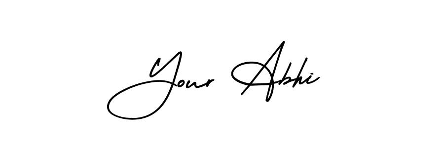 Your Abhi stylish signature style. Best Handwritten Sign (AmerikaSignatureDemo-Regular) for my name. Handwritten Signature Collection Ideas for my name Your Abhi. Your Abhi signature style 3 images and pictures png