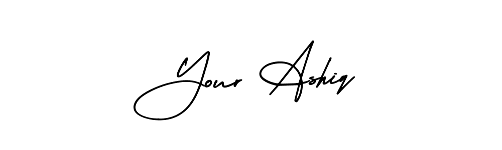 The best way (AmerikaSignatureDemo-Regular) to make a short signature is to pick only two or three words in your name. The name Your Ashiq include a total of six letters. For converting this name. Your Ashiq signature style 3 images and pictures png