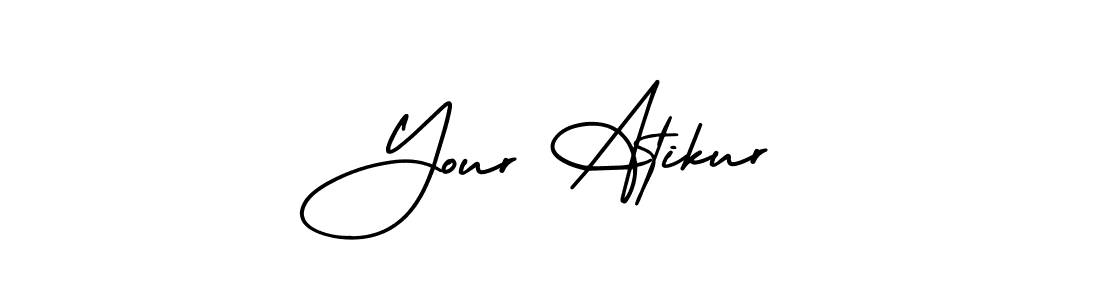 if you are searching for the best signature style for your name Your Atikur. so please give up your signature search. here we have designed multiple signature styles  using AmerikaSignatureDemo-Regular. Your Atikur signature style 3 images and pictures png