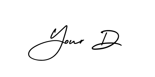 Your D stylish signature style. Best Handwritten Sign (AmerikaSignatureDemo-Regular) for my name. Handwritten Signature Collection Ideas for my name Your D. Your D signature style 3 images and pictures png