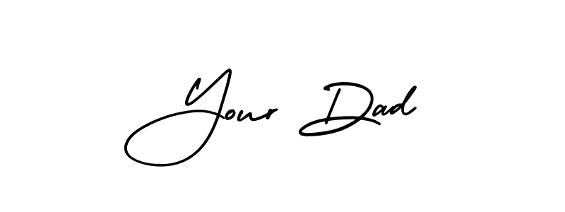 How to Draw Your Dad signature style? AmerikaSignatureDemo-Regular is a latest design signature styles for name Your Dad. Your Dad signature style 3 images and pictures png
