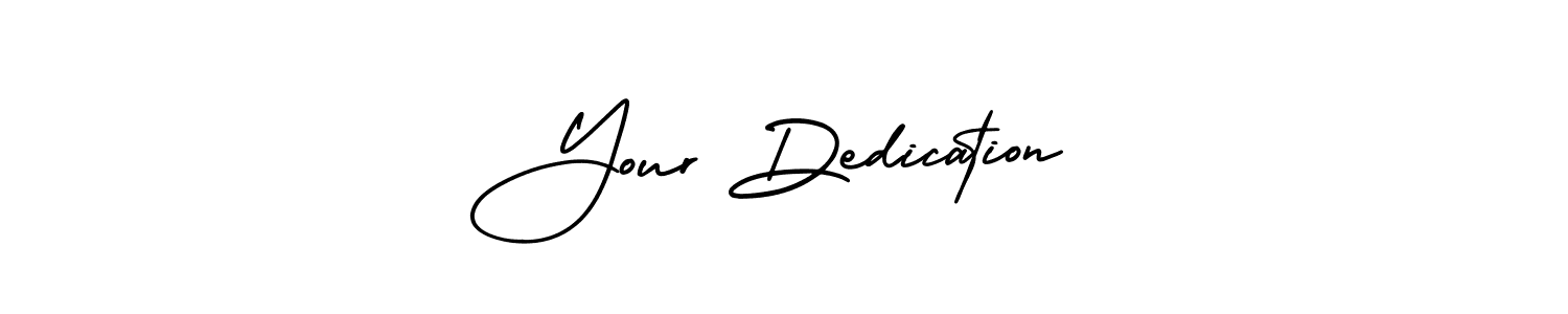 Design your own signature with our free online signature maker. With this signature software, you can create a handwritten (AmerikaSignatureDemo-Regular) signature for name Your Dedication. Your Dedication signature style 3 images and pictures png