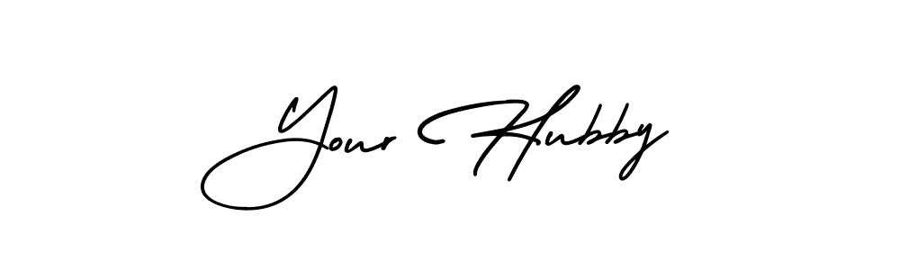 Make a beautiful signature design for name Your Hubby. With this signature (AmerikaSignatureDemo-Regular) style, you can create a handwritten signature for free. Your Hubby signature style 3 images and pictures png