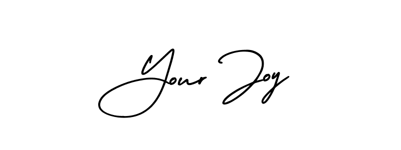 You should practise on your own different ways (AmerikaSignatureDemo-Regular) to write your name (Your Joy) in signature. don't let someone else do it for you. Your Joy signature style 3 images and pictures png