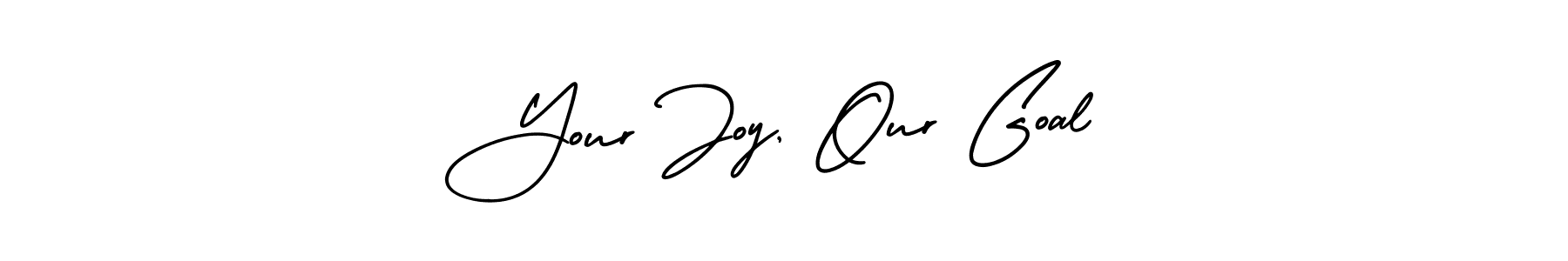 AmerikaSignatureDemo-Regular is a professional signature style that is perfect for those who want to add a touch of class to their signature. It is also a great choice for those who want to make their signature more unique. Get Your Joy, Our Goal name to fancy signature for free. Your Joy, Our Goal signature style 3 images and pictures png