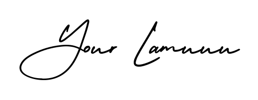 The AmerikaSignatureDemo-Regular typeface gives name Your Lamuuu a refined look. Suitable for certificates, diplomas, and official verification. Your Lamuuu signature style 3 images and pictures png