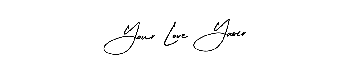 How to make Your Love Yasir name signature. Use AmerikaSignatureDemo-Regular style for creating short signs online. This is the latest handwritten sign. Your Love Yasir signature style 3 images and pictures png