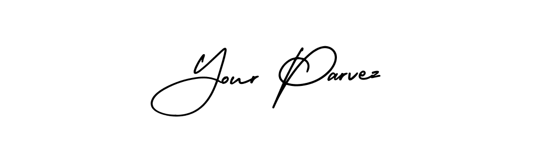 You should practise on your own different ways (AmerikaSignatureDemo-Regular) to write your name (Your Parvez) in signature. don't let someone else do it for you. Your Parvez signature style 3 images and pictures png