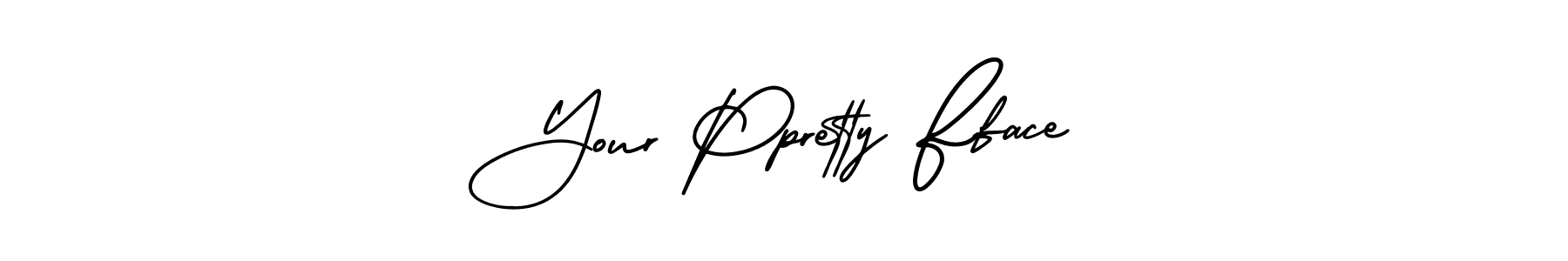 You should practise on your own different ways (AmerikaSignatureDemo-Regular) to write your name (Your Ppretty Fface) in signature. don't let someone else do it for you. Your Ppretty Fface signature style 3 images and pictures png