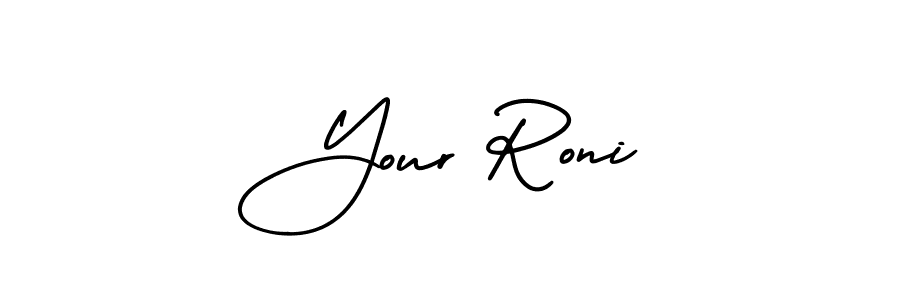 It looks lik you need a new signature style for name Your Roni. Design unique handwritten (AmerikaSignatureDemo-Regular) signature with our free signature maker in just a few clicks. Your Roni signature style 3 images and pictures png