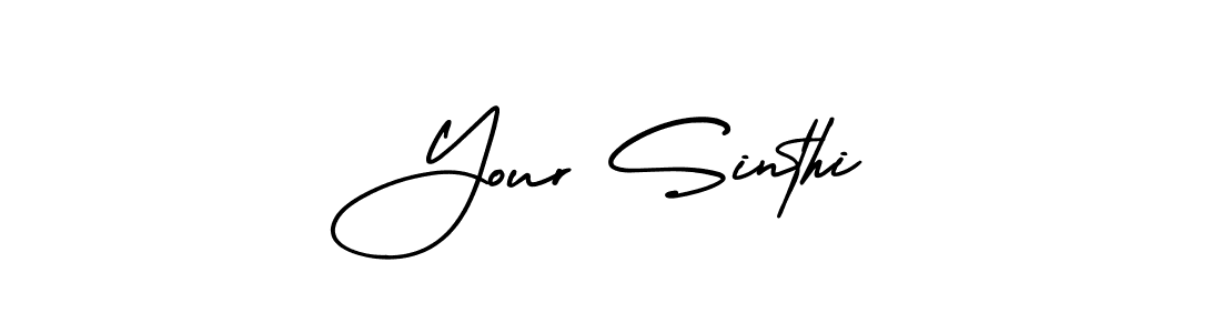 The best way (AmerikaSignatureDemo-Regular) to make a short signature is to pick only two or three words in your name. The name Your Sinthi include a total of six letters. For converting this name. Your Sinthi signature style 3 images and pictures png