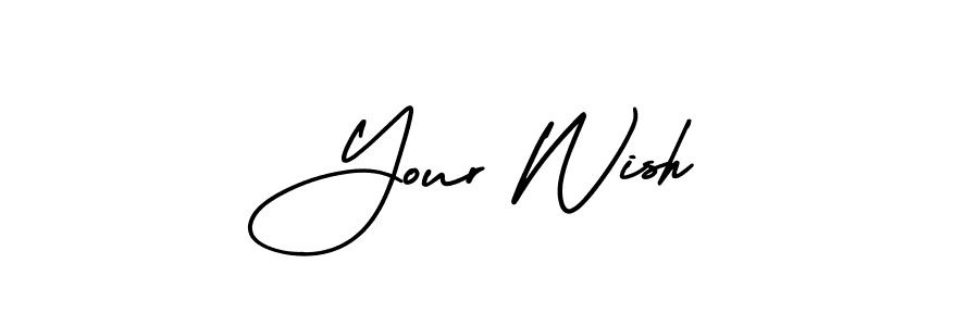 How to Draw Your Wish signature style? AmerikaSignatureDemo-Regular is a latest design signature styles for name Your Wish. Your Wish signature style 3 images and pictures png