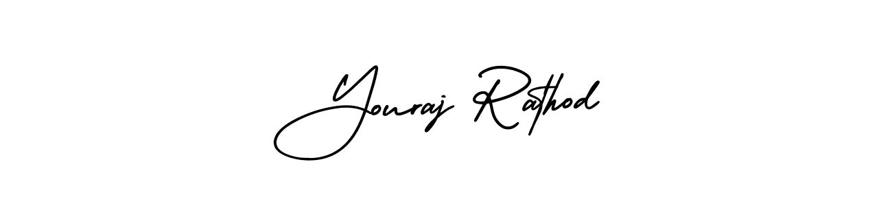 How to Draw Youraj Rathod signature style? AmerikaSignatureDemo-Regular is a latest design signature styles for name Youraj Rathod. Youraj Rathod signature style 3 images and pictures png