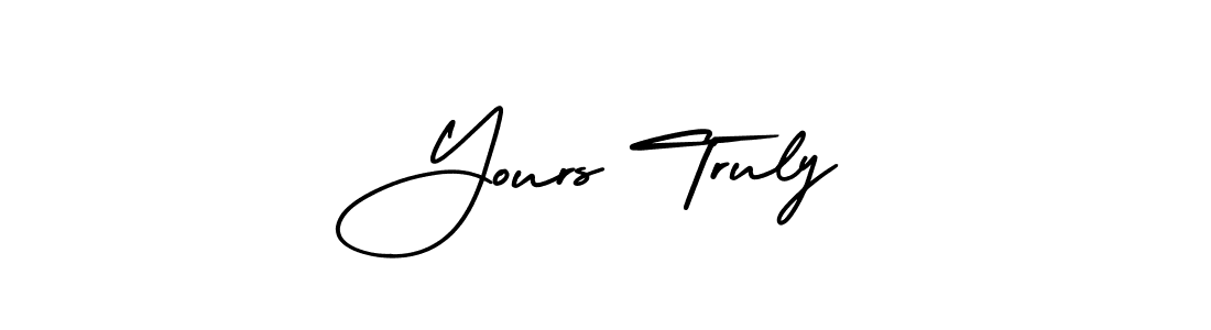 Use a signature maker to create a handwritten signature online. With this signature software, you can design (AmerikaSignatureDemo-Regular) your own signature for name Yours Truly. Yours Truly signature style 3 images and pictures png