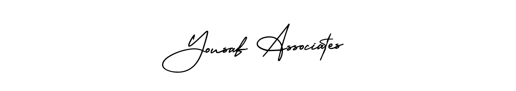 You should practise on your own different ways (AmerikaSignatureDemo-Regular) to write your name (Yousaf Associates) in signature. don't let someone else do it for you. Yousaf Associates signature style 3 images and pictures png