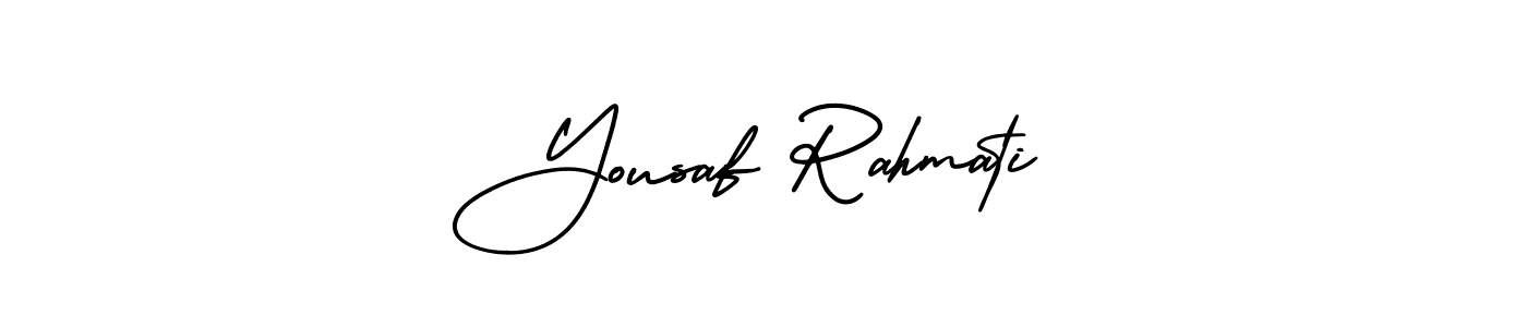 How to make Yousaf Rahmati signature? AmerikaSignatureDemo-Regular is a professional autograph style. Create handwritten signature for Yousaf Rahmati name. Yousaf Rahmati signature style 3 images and pictures png