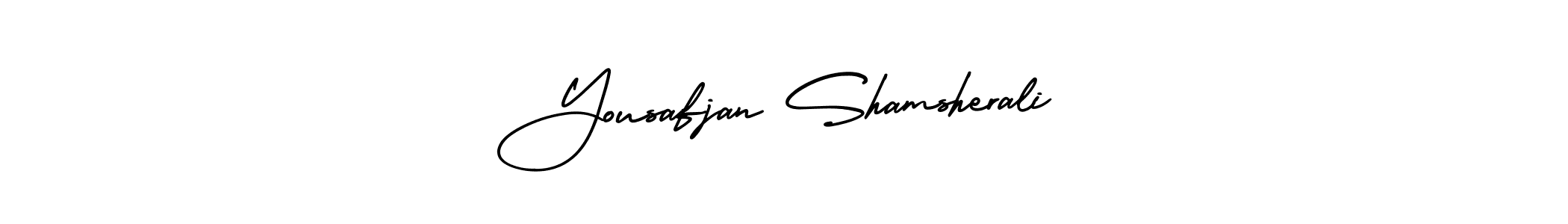 Also You can easily find your signature by using the search form. We will create Yousafjan Shamsherali name handwritten signature images for you free of cost using AmerikaSignatureDemo-Regular sign style. Yousafjan Shamsherali signature style 3 images and pictures png