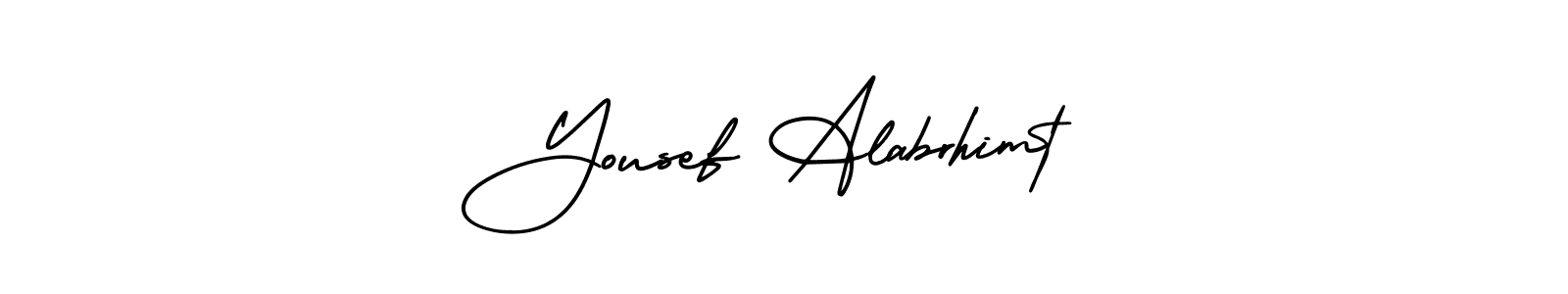 Yousef Alabrhimt stylish signature style. Best Handwritten Sign (AmerikaSignatureDemo-Regular) for my name. Handwritten Signature Collection Ideas for my name Yousef Alabrhimt. Yousef Alabrhimt signature style 3 images and pictures png