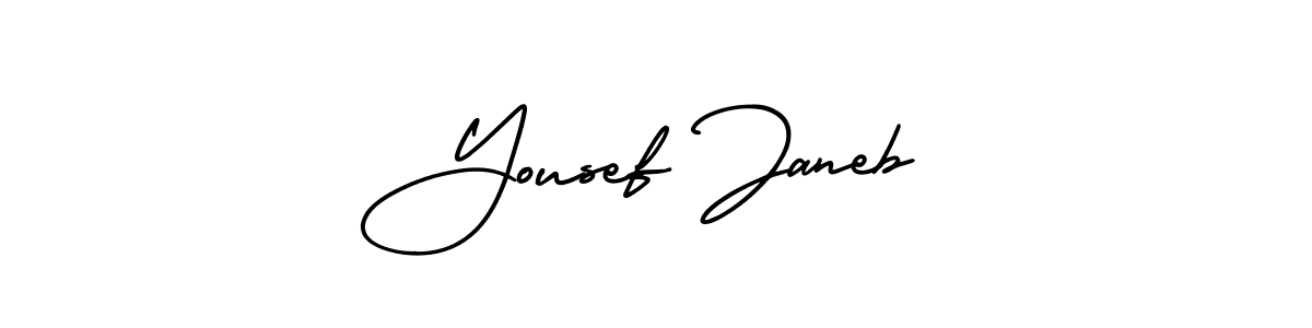 This is the best signature style for the Yousef Janeb name. Also you like these signature font (AmerikaSignatureDemo-Regular). Mix name signature. Yousef Janeb signature style 3 images and pictures png