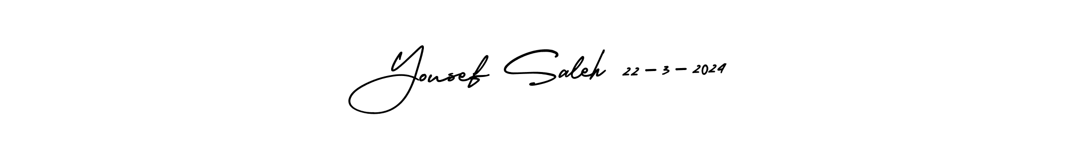 Create a beautiful signature design for name Yousef Saleh 22-3-2024. With this signature (AmerikaSignatureDemo-Regular) fonts, you can make a handwritten signature for free. Yousef Saleh 22-3-2024 signature style 3 images and pictures png