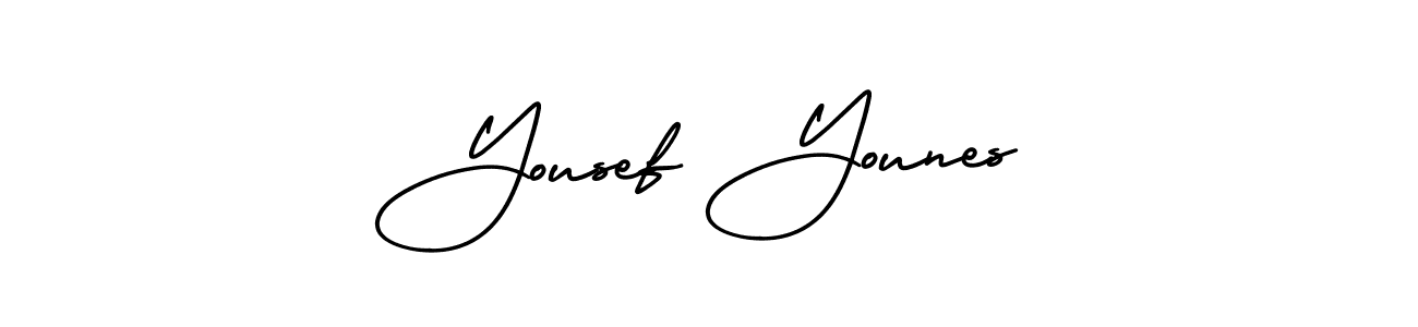 This is the best signature style for the Yousef Younes name. Also you like these signature font (AmerikaSignatureDemo-Regular). Mix name signature. Yousef Younes signature style 3 images and pictures png