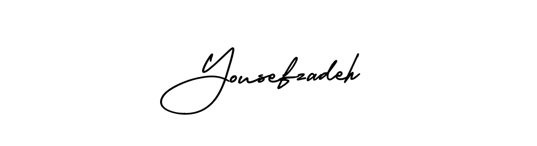 You should practise on your own different ways (AmerikaSignatureDemo-Regular) to write your name (Yousefzadeh) in signature. don't let someone else do it for you. Yousefzadeh signature style 3 images and pictures png