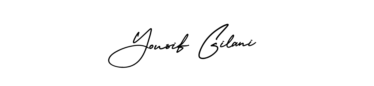 Create a beautiful signature design for name Yousif Gilani. With this signature (AmerikaSignatureDemo-Regular) fonts, you can make a handwritten signature for free. Yousif Gilani signature style 3 images and pictures png