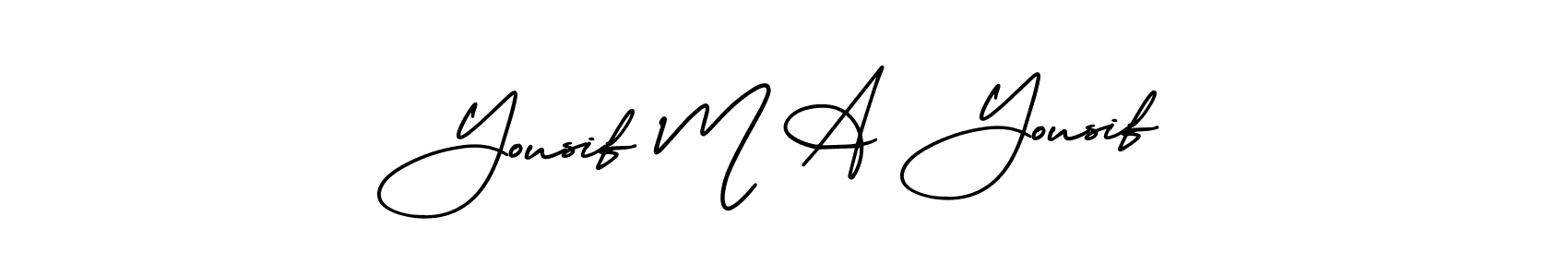 AmerikaSignatureDemo-Regular is a professional signature style that is perfect for those who want to add a touch of class to their signature. It is also a great choice for those who want to make their signature more unique. Get Yousif M A Yousif name to fancy signature for free. Yousif M A Yousif signature style 3 images and pictures png