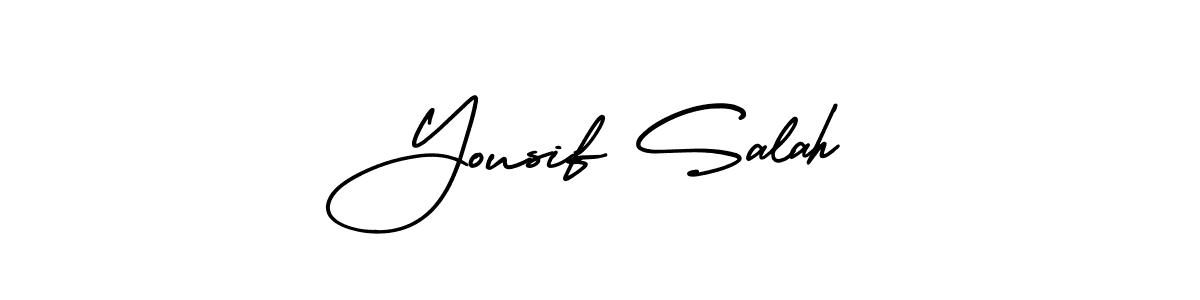 AmerikaSignatureDemo-Regular is a professional signature style that is perfect for those who want to add a touch of class to their signature. It is also a great choice for those who want to make their signature more unique. Get Yousif Salah name to fancy signature for free. Yousif Salah signature style 3 images and pictures png