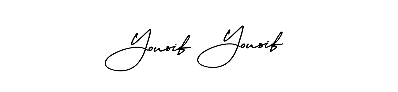 It looks lik you need a new signature style for name Yousif Yousif. Design unique handwritten (AmerikaSignatureDemo-Regular) signature with our free signature maker in just a few clicks. Yousif Yousif signature style 3 images and pictures png