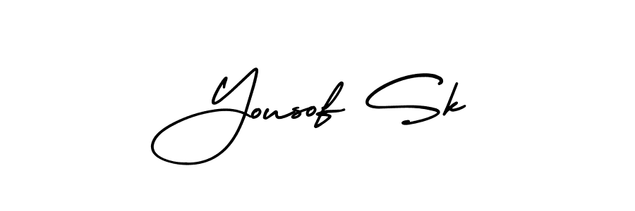 This is the best signature style for the Yousof Sk name. Also you like these signature font (AmerikaSignatureDemo-Regular). Mix name signature. Yousof Sk signature style 3 images and pictures png