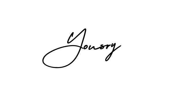 Make a beautiful signature design for name Yousry. With this signature (AmerikaSignatureDemo-Regular) style, you can create a handwritten signature for free. Yousry signature style 3 images and pictures png