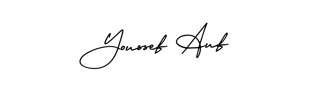 Youssef Auf stylish signature style. Best Handwritten Sign (AmerikaSignatureDemo-Regular) for my name. Handwritten Signature Collection Ideas for my name Youssef Auf. Youssef Auf signature style 3 images and pictures png