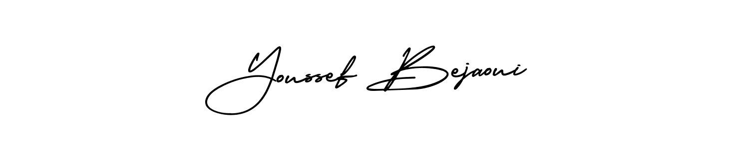 Also You can easily find your signature by using the search form. We will create Youssef Bejaoui name handwritten signature images for you free of cost using AmerikaSignatureDemo-Regular sign style. Youssef Bejaoui signature style 3 images and pictures png